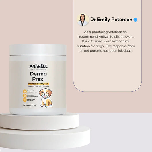 Aniwell DermaPrex: A New Age Natural Formula For Itching, Bald Spots, Inflammation, Paw Licking, & Allergy