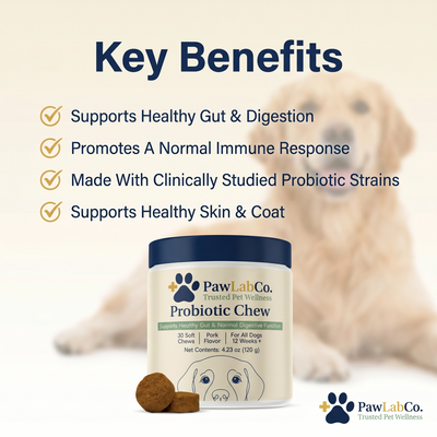 Probiotics for dogs – soft chews for gut & digestive health